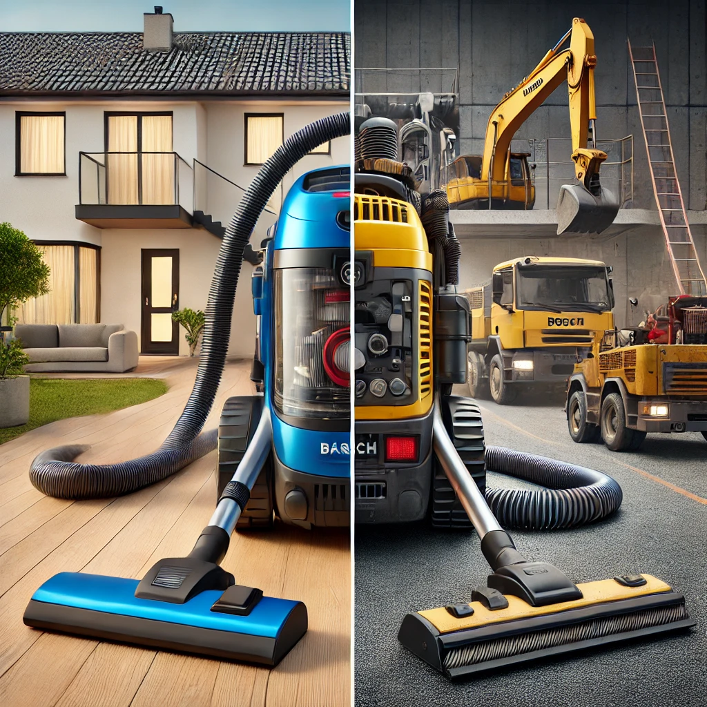 Aspirateur de chantier vs aspirateur domestique