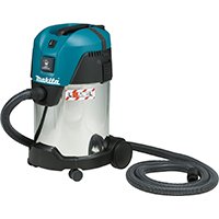 Aspirateur de chantier Makita VC3011L avec cuve en acier inoxydable et tuyau flexible