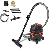 Aspirateur de chantier Black+Decker BXVC15PE avec accessoires (filtre, sacs, brosses)