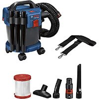 Aspirateur de chantier Bosch Professional GAS 18V-10 L avec accessoires (filtre, brosses, suceur, sangle)