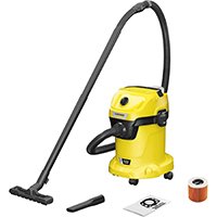 Aspirateur de chantier Kärcher WD 3-18 avec accessoires (brosse, suceur, sac, filtre)