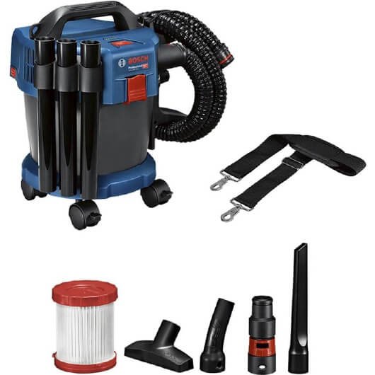 Aspirateur Bosch Professional GAS 18V-10 L sans fil avec cuve translucide et support pour accessoires