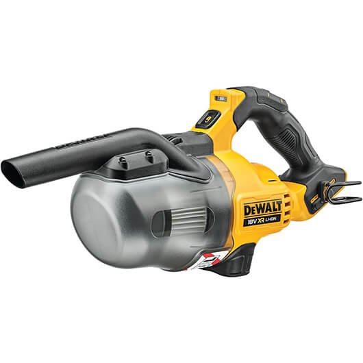 a yellow and black cordless vacuum