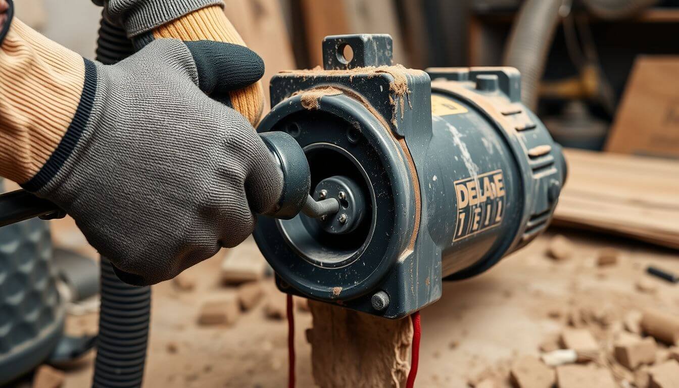 Raccordement d'un outil électroportatif à la prise asservie d'un aspirateur de chantier