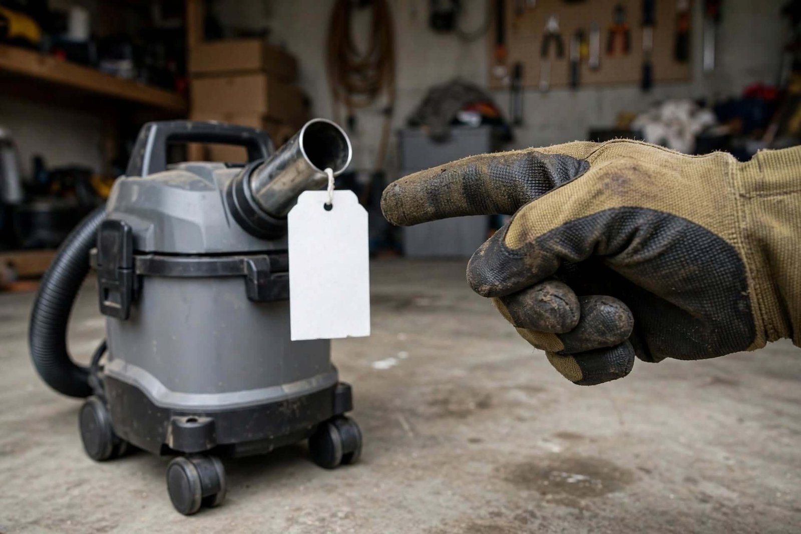Aspirateur de chantier pas cher avec étiquette de prix, meilleur rapport qualité prix