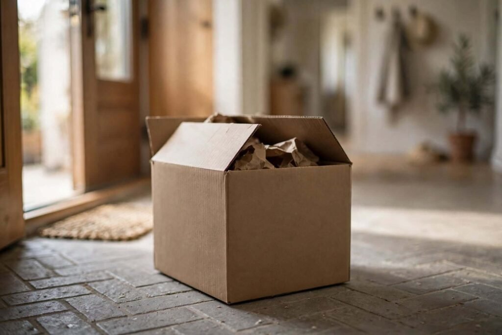 Réception du colis après commande en ligne
